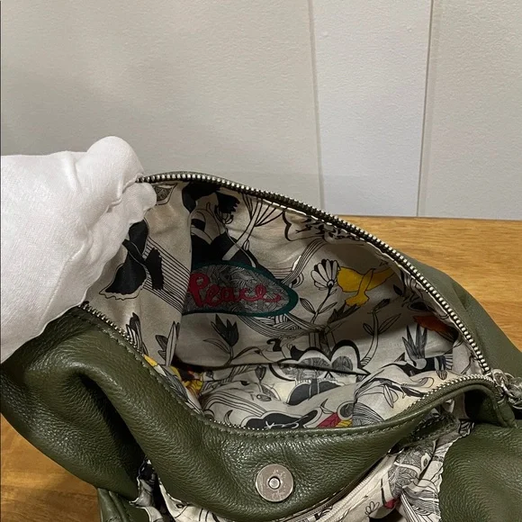 The Sak Olive Green Leather Hobo Bag - Picture 5 of 10